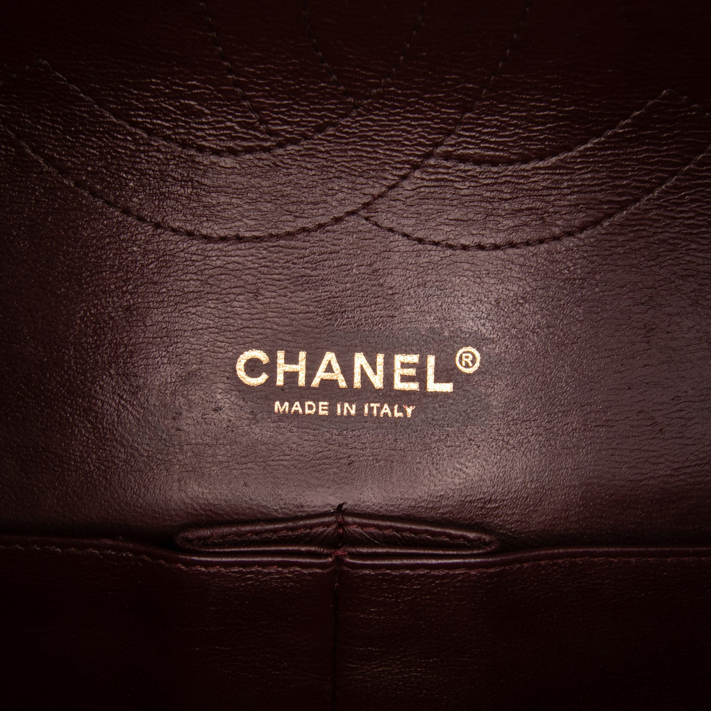 Second hand Chanel Classic Double Flap Jumbo Matelassè Caviar Leather Flap Handbag Black - Tabita Bags