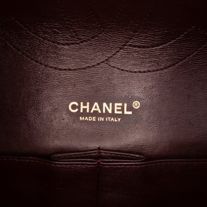 Second hand Chanel Classic Double Flap Jumbo Matelassè Caviar Leather Flap Handbag Black - Tabita Bags