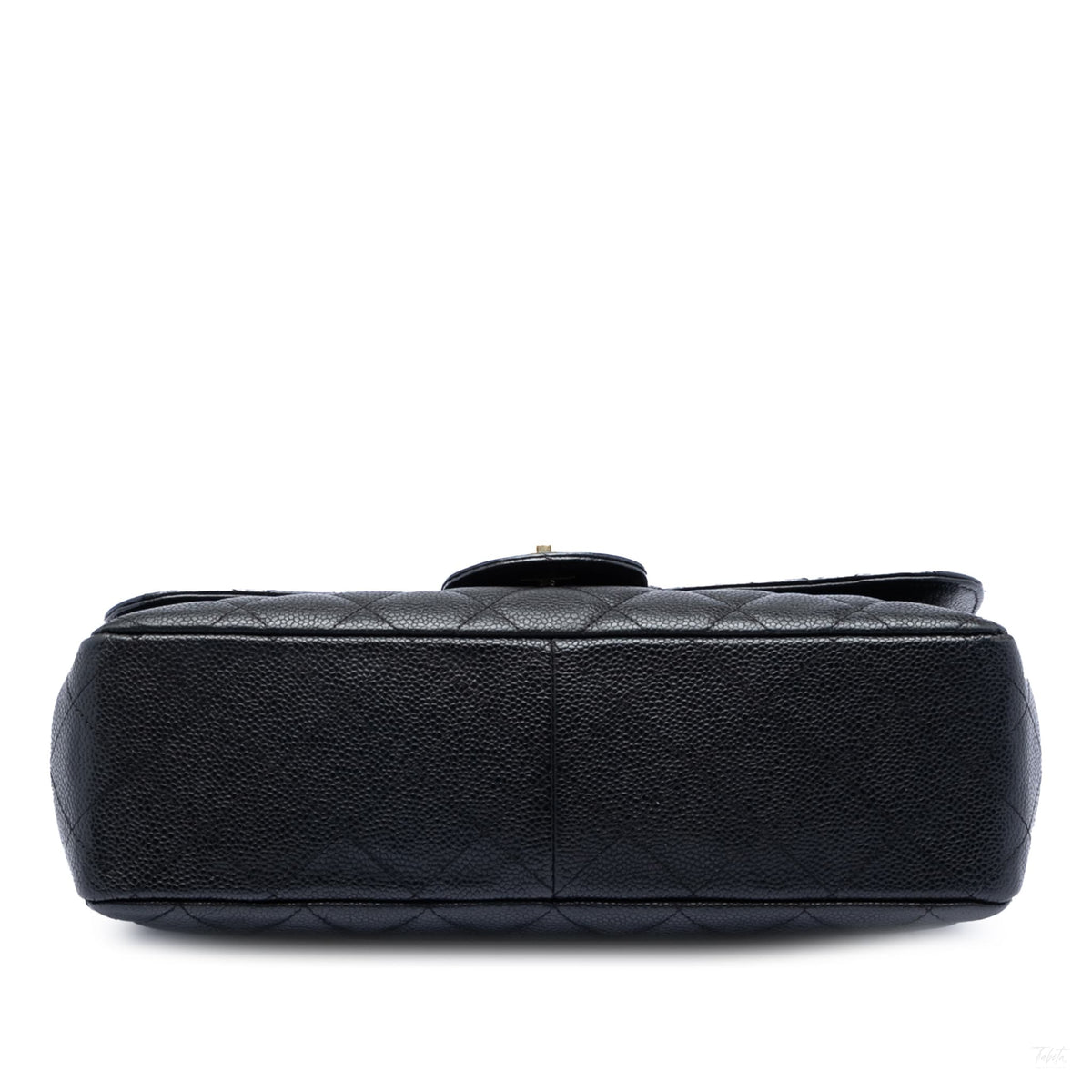 Second hand Chanel Classic Double Flap Jumbo Matelassè Caviar Leather Flap Handbag Black - Tabita Bags