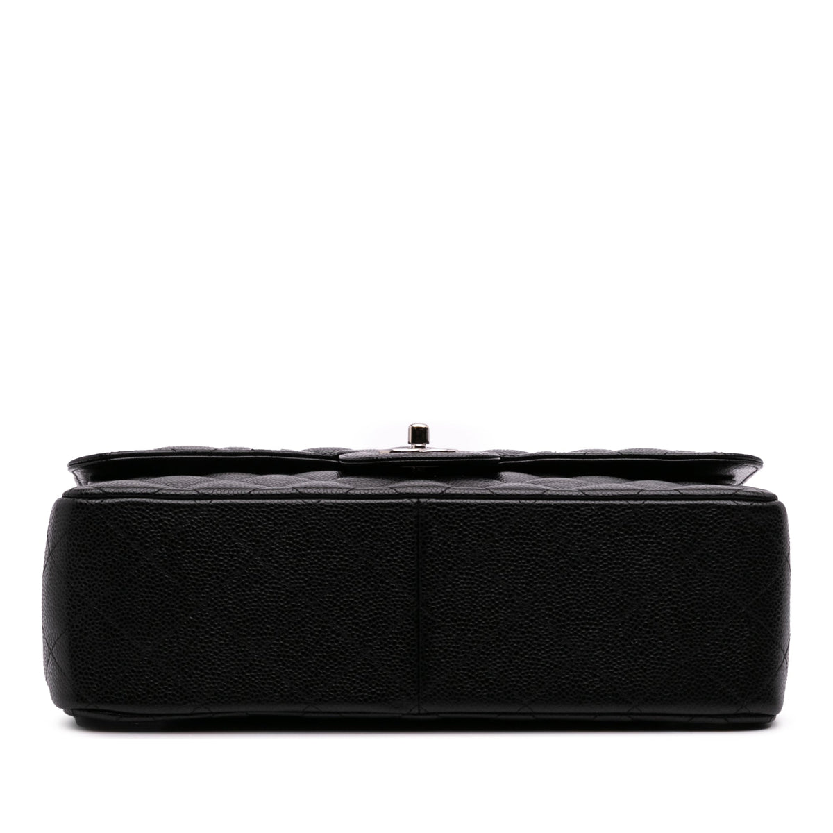 Second hand Chanel Classic Double Flap Jumbo Matelassè Caviar Leather Flap Handbag Black - Tabita Bags