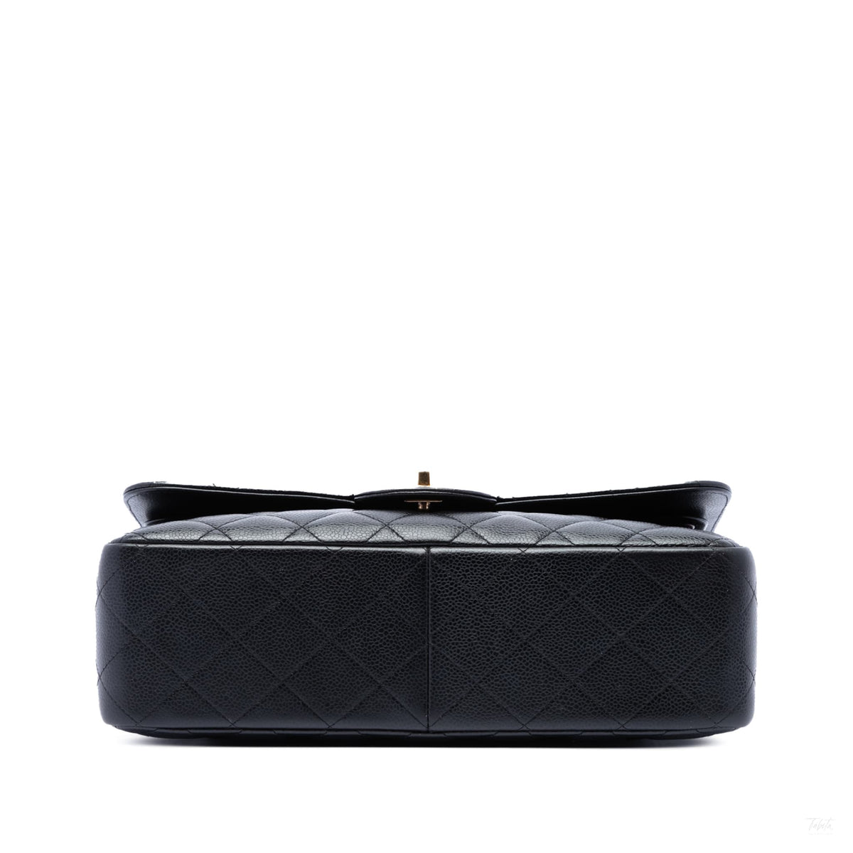 Second hand Chanel Classic Double Flap Jumbo Matelassè Caviar Leather Flap Handbag Black - Tabita Bags