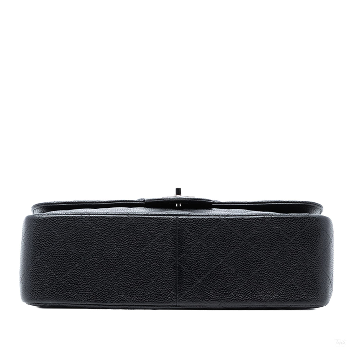 Second hand Chanel Classic Double Flap Jumbo Matelassè Caviar Leather Flap Handbag Black - Tabita Bags