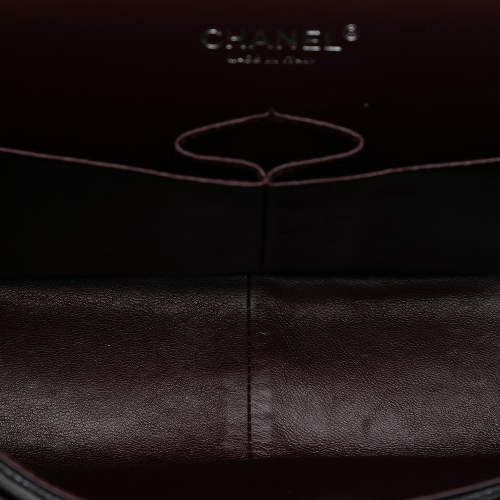Second hand Chanel Classic Double Flap Jumbo Matelassè Caviar Leather Flap Handbag Black - Tabita Bags