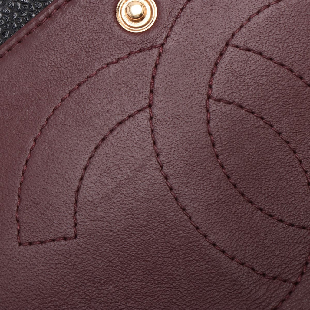 Second hand Chanel Classic Double Flap Jumbo Matelassè Caviar Leather Flap Handbag Black - Tabita Bags