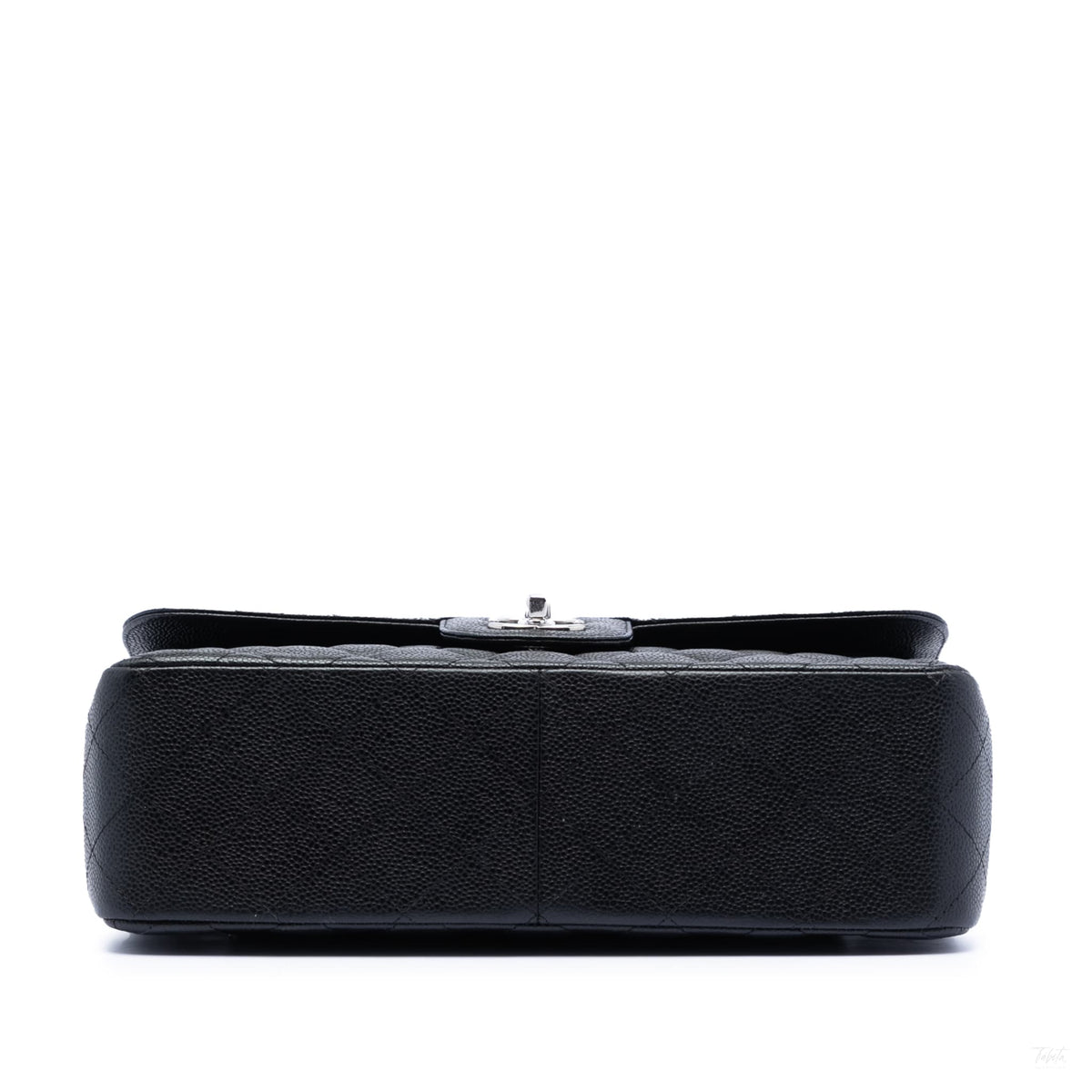 Second hand Chanel Classic Double Flap Jumbo Matelassè Caviar Leather Flap Handbag Black - Tabita Bags