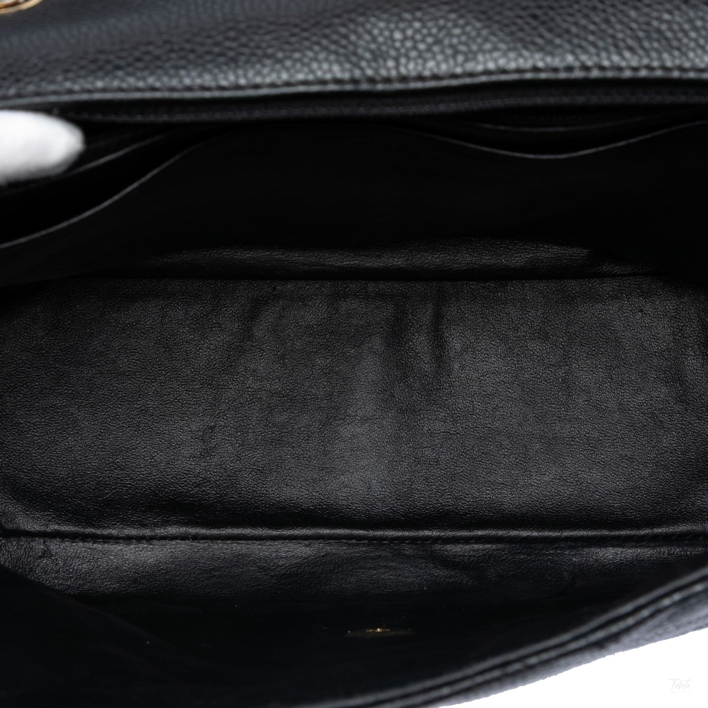 Second hand Chanel Classic Double Flap Jumbo Matelassè Caviar Leather Flap Handbag Black - Tabita Bags