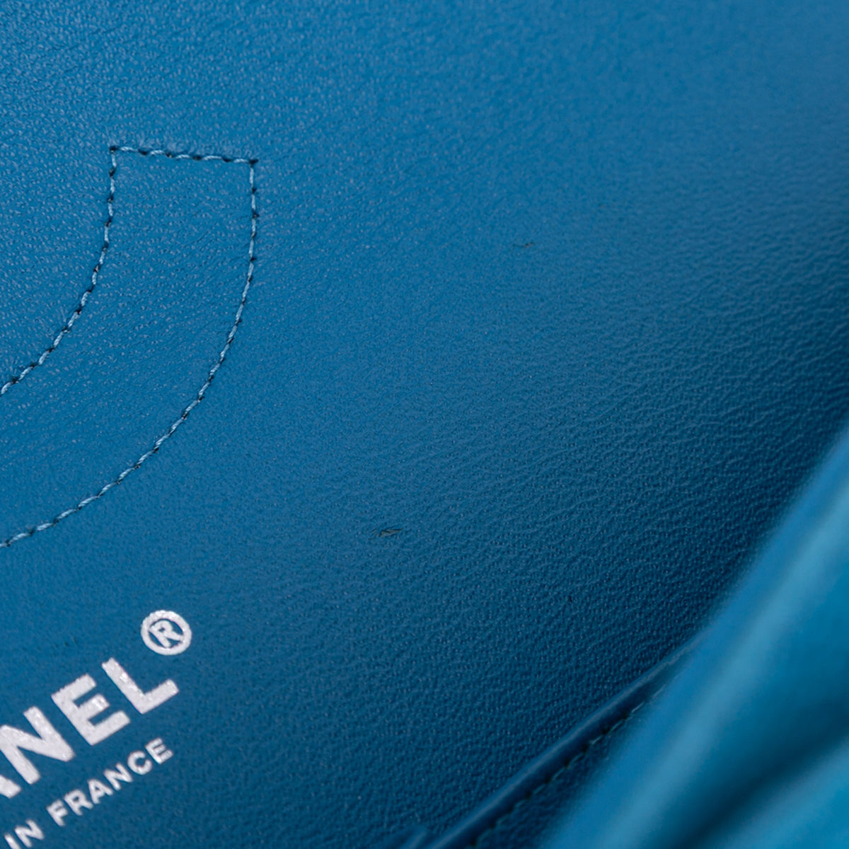 Second hand Chanel Classic Double Flap Jumbo Matelassè Caviar Leather Flap Handbag Blue - Tabita Bags