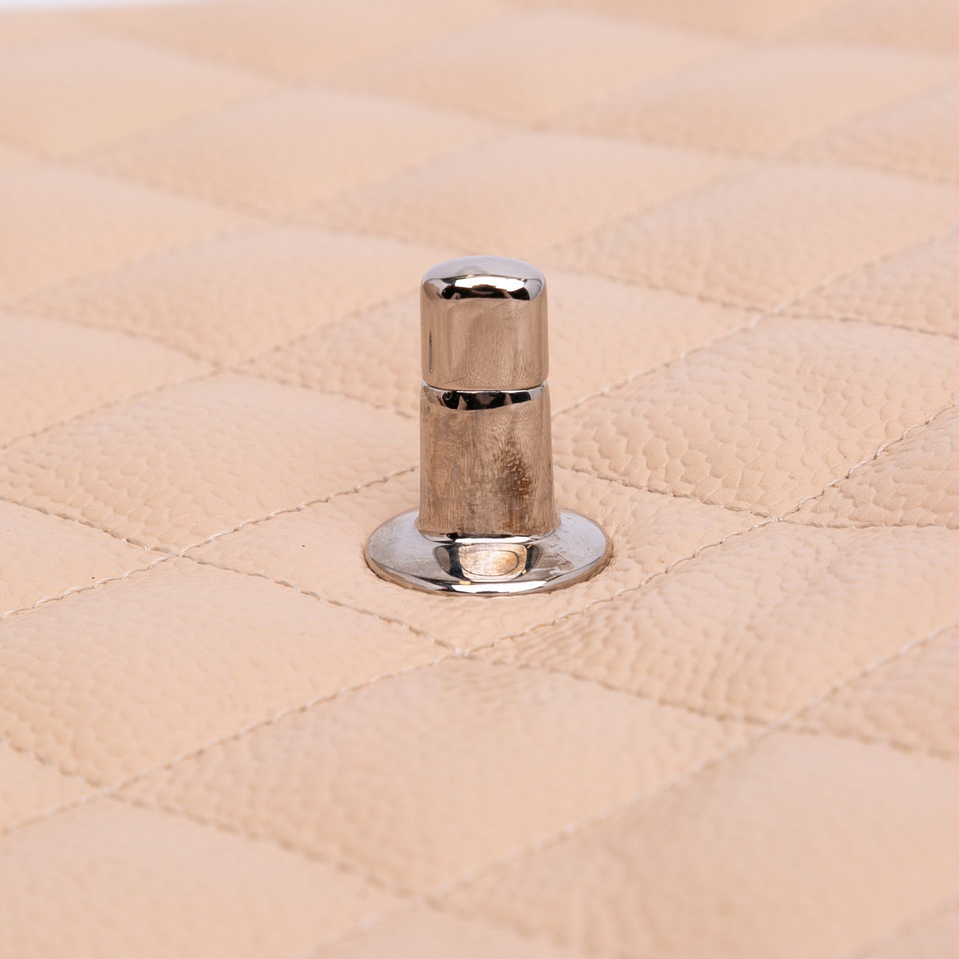 Second hand Chanel Classic Double Flap Jumbo Matelassè Caviar Leather Flap Handbag Brown - Tabita Bags