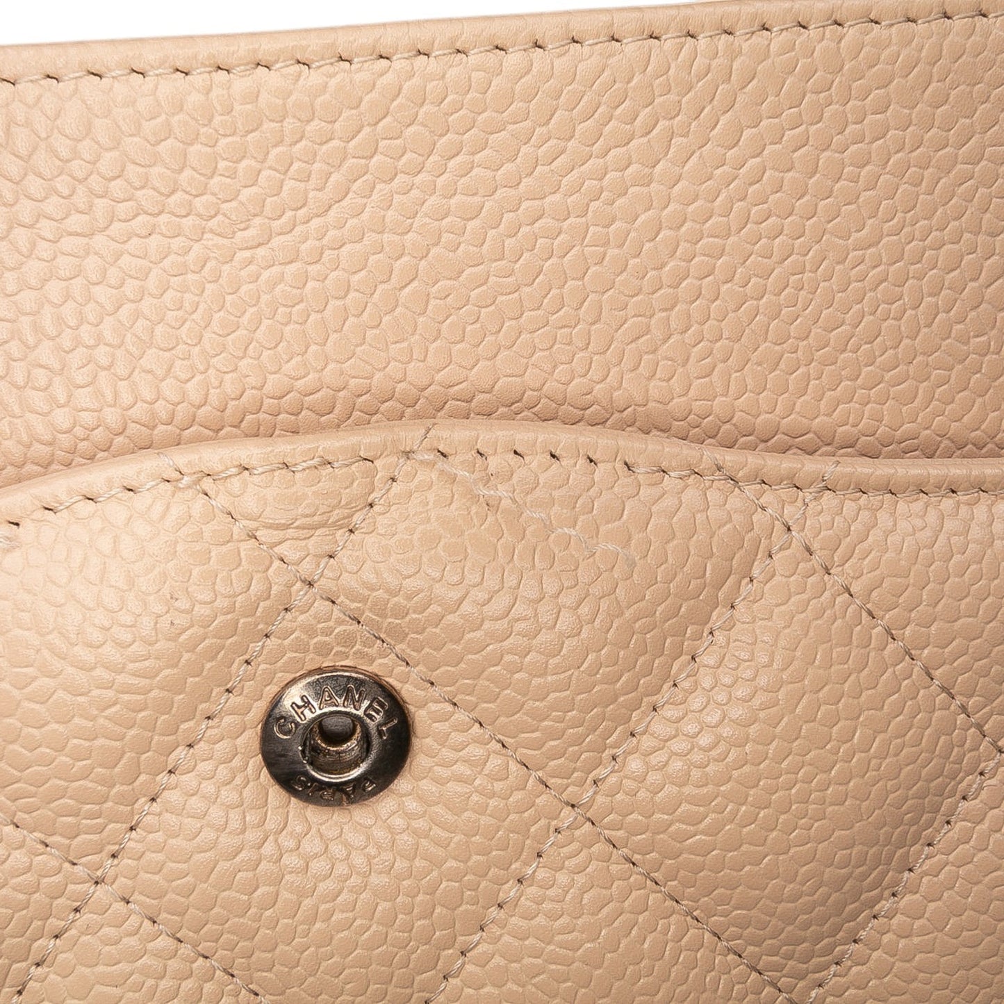 Second hand Chanel Classic Double Flap Jumbo Matelassè Caviar Leather Flap Handbag Brown - Tabita Bags