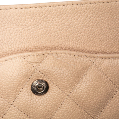 Second hand Chanel Classic Double Flap Jumbo Matelassè Caviar Leather Flap Handbag Brown - Tabita Bags