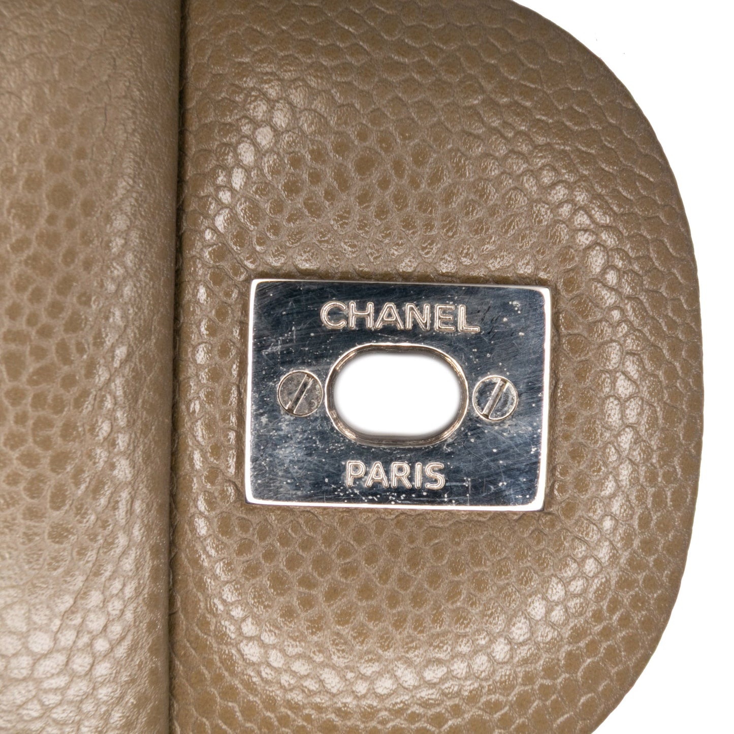 Second hand Chanel Classic Double Flap Jumbo Matelassè Caviar Leather Flap Handbag Brown - Tabita Bags