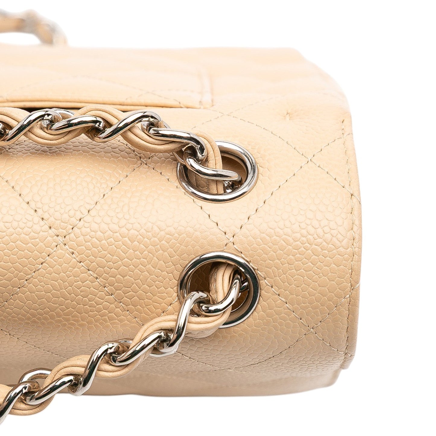 Second hand Chanel Classic Double Flap Jumbo Matelassè Caviar Leather Flap Handbag Brown - Tabita Bags