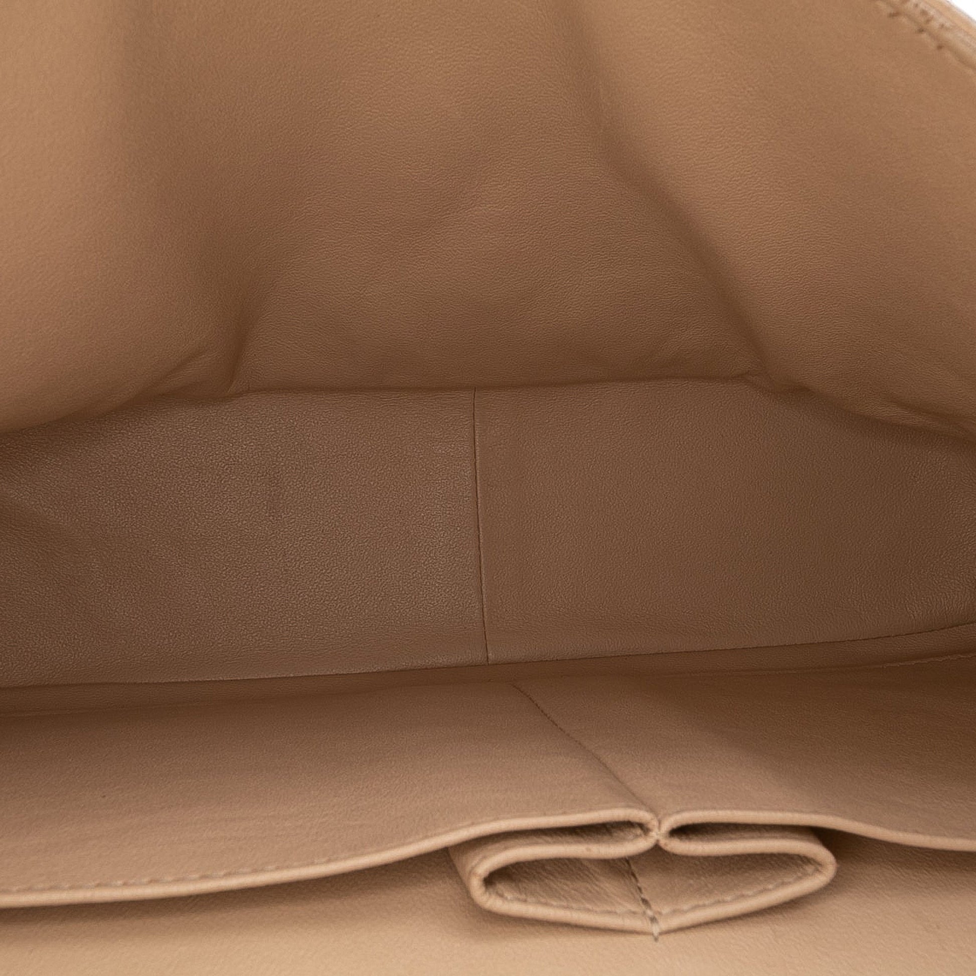 Second hand Chanel Classic Double Flap Jumbo Matelassè Caviar Leather Flap Handbag Brown - Tabita Bags