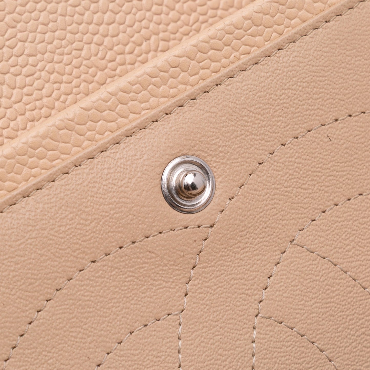 Second hand Chanel Classic Double Flap Jumbo Matelassè Caviar Leather Flap Handbag Brown - Tabita Bags