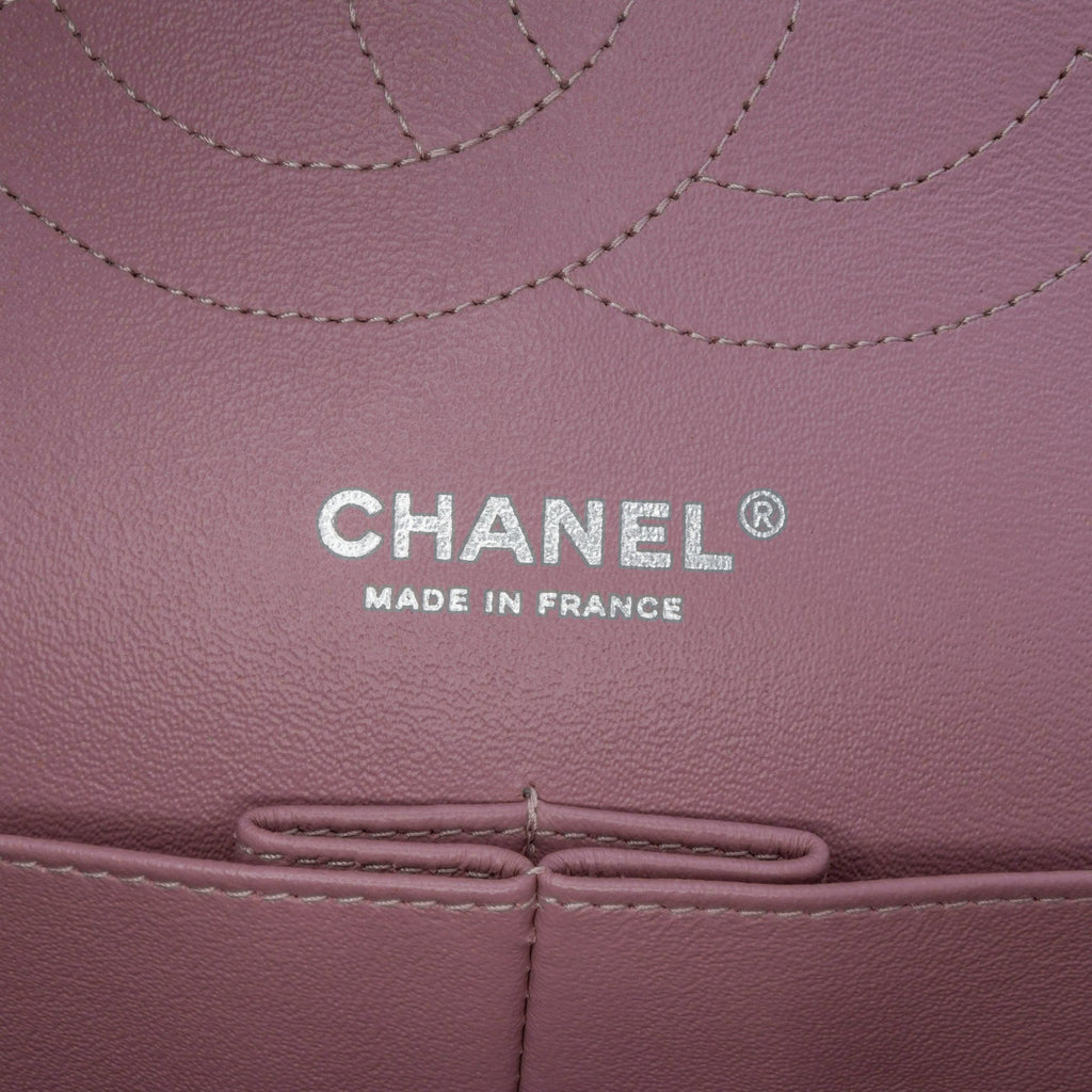 Second hand Chanel Classic Double Flap Jumbo Matelassè Caviar Leather Flap Handbag Pink - Tabita Bags