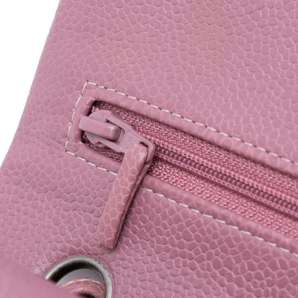 Second hand Chanel Classic Double Flap Jumbo Matelassè Caviar Leather Flap Handbag Pink - Tabita Bags