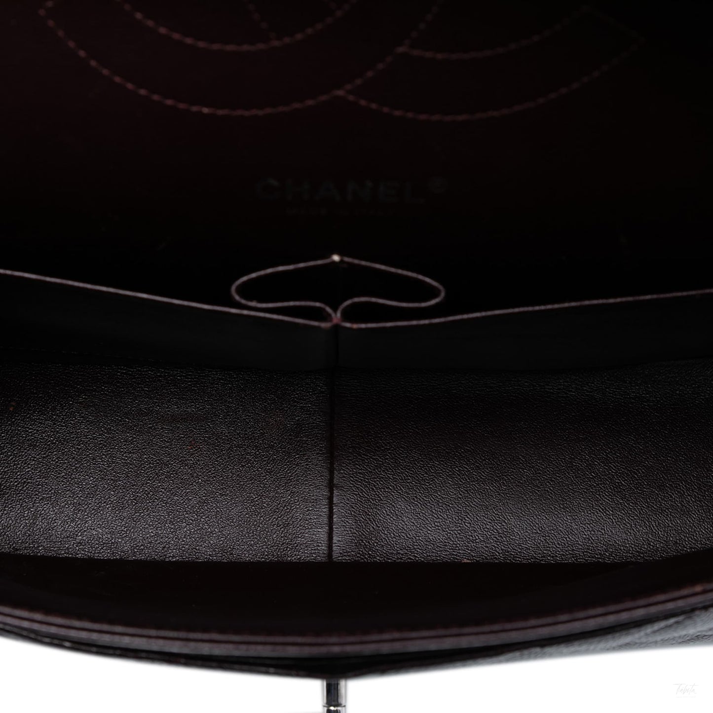 Second hand Chanel Classic Double Flap Jumbo Matelassè Caviar Leather Flap Handbag Purple - Tabita Bags