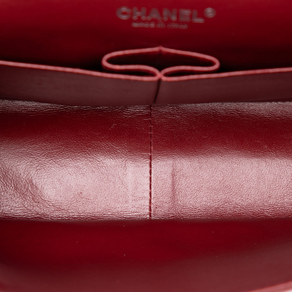 Second hand Chanel Classic Double Flap Jumbo Matelassè Caviar Leather Flap Handbag Red - Tabita Bags