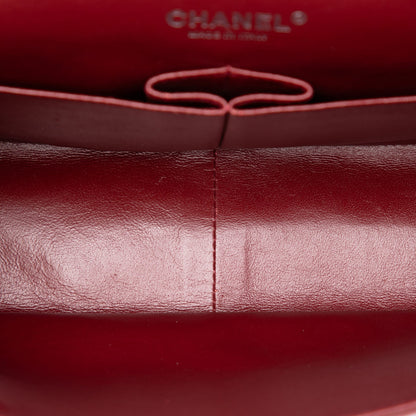 Second hand Chanel Classic Double Flap Jumbo Matelassè Caviar Leather Flap Handbag Red - Tabita Bags