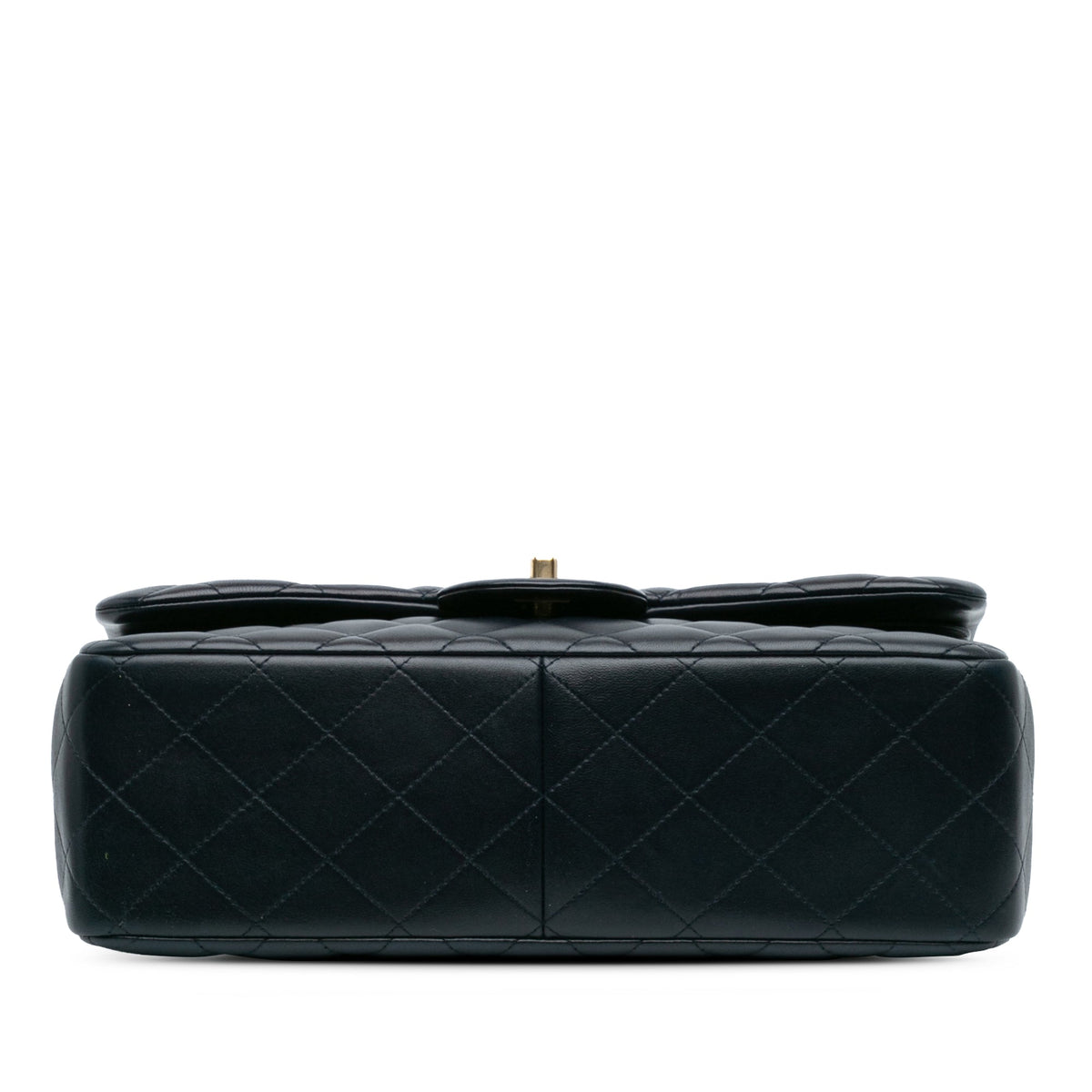 Second hand Chanel Classic Double Flap Jumbo Matelassè Lambskin Leather 2 - Ways Flap Bag Blue - Tabita Bags