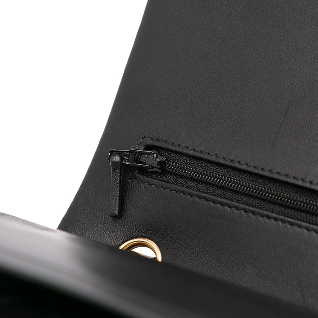 Second hand Chanel Classic Double Flap Jumbo Matelassè Lambskin Leather Flap Handbag Black - Tabita Bags