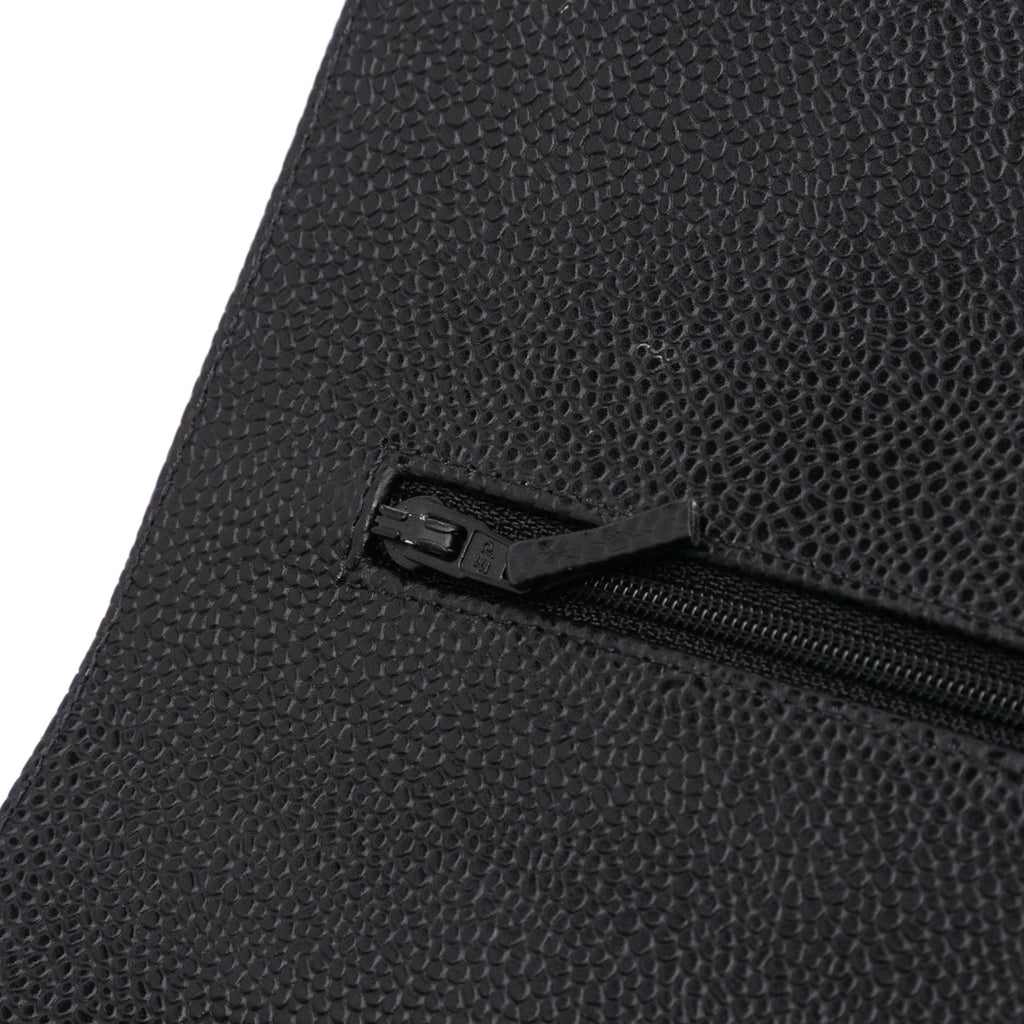 Second hand Chanel Classic Double Flap Maxi Caviar Leather Quilted Shoulder Bag Black - Tabita Bags