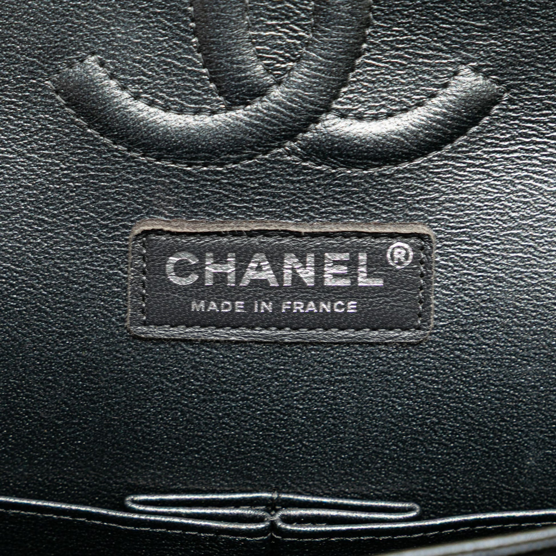 Second hand Chanel Classic Double Flap Medium Caviar Leather Chevron Shoulder Bag Black - Tabita Bags