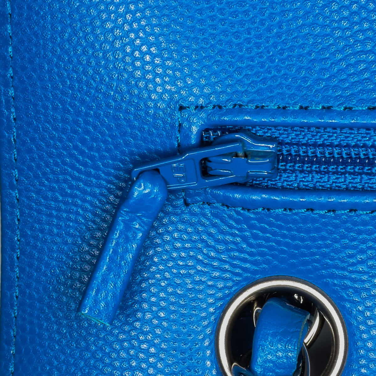 Second hand Chanel Classic Double Flap Medium Caviar Leather Chevron Shoulder Bag Blue - Tabita Bags