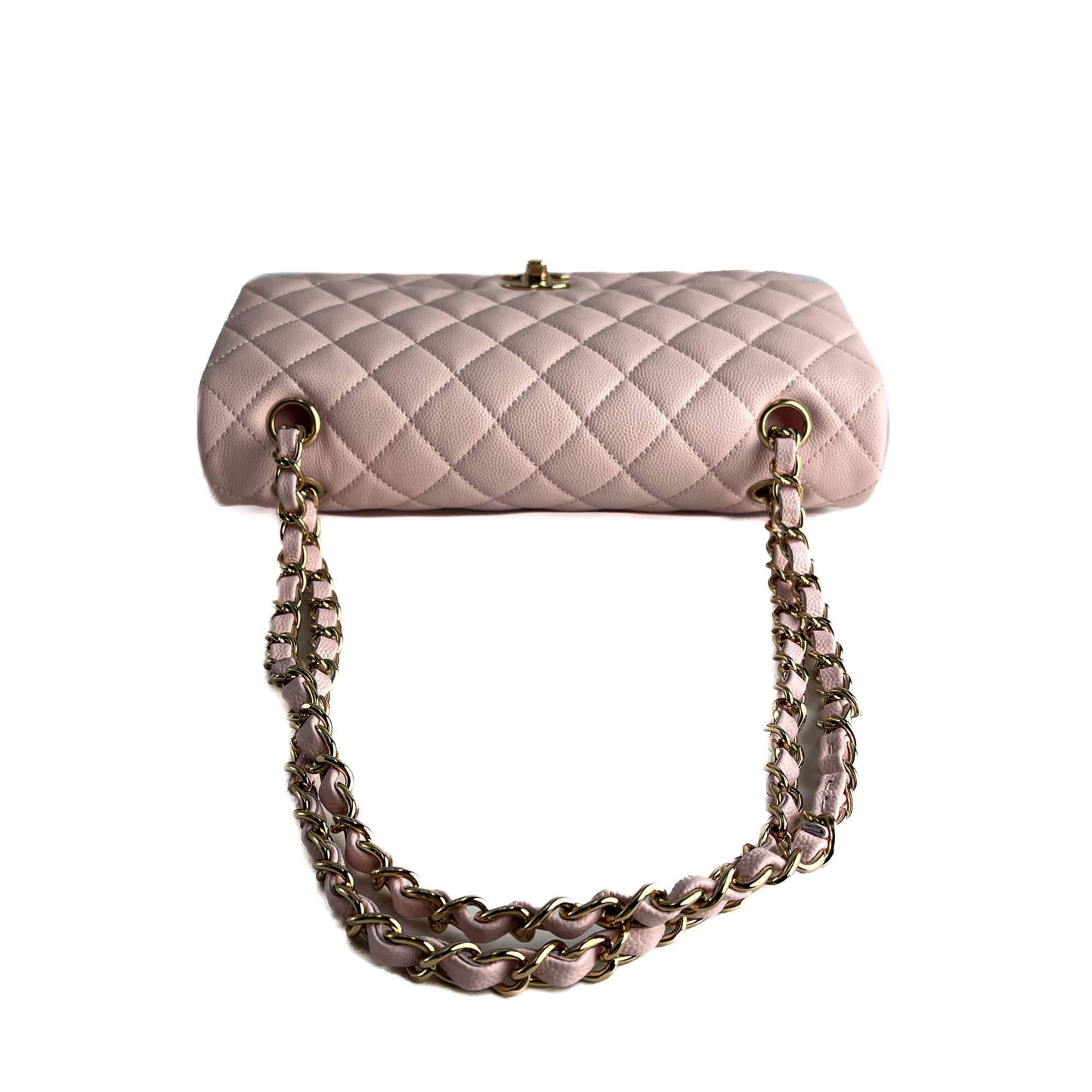 Second hand Chanel Classic Double Flap Medium Caviar Leather Matelassè Shoulder Bag 22S - Tabita Bags