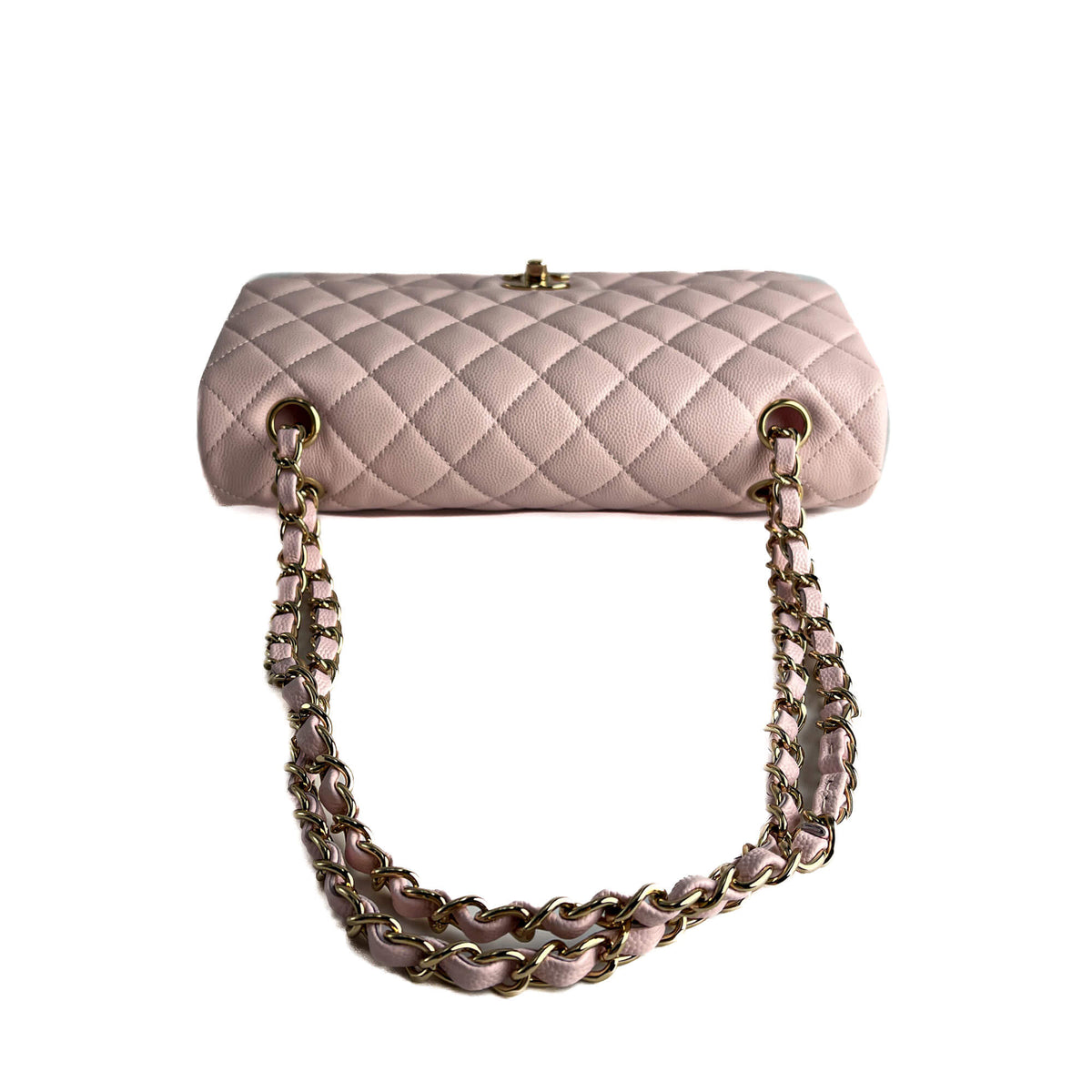 Second hand Chanel Classic Double Flap Medium Caviar Leather Matelassè Shoulder Bag 22S - Tabita Bags