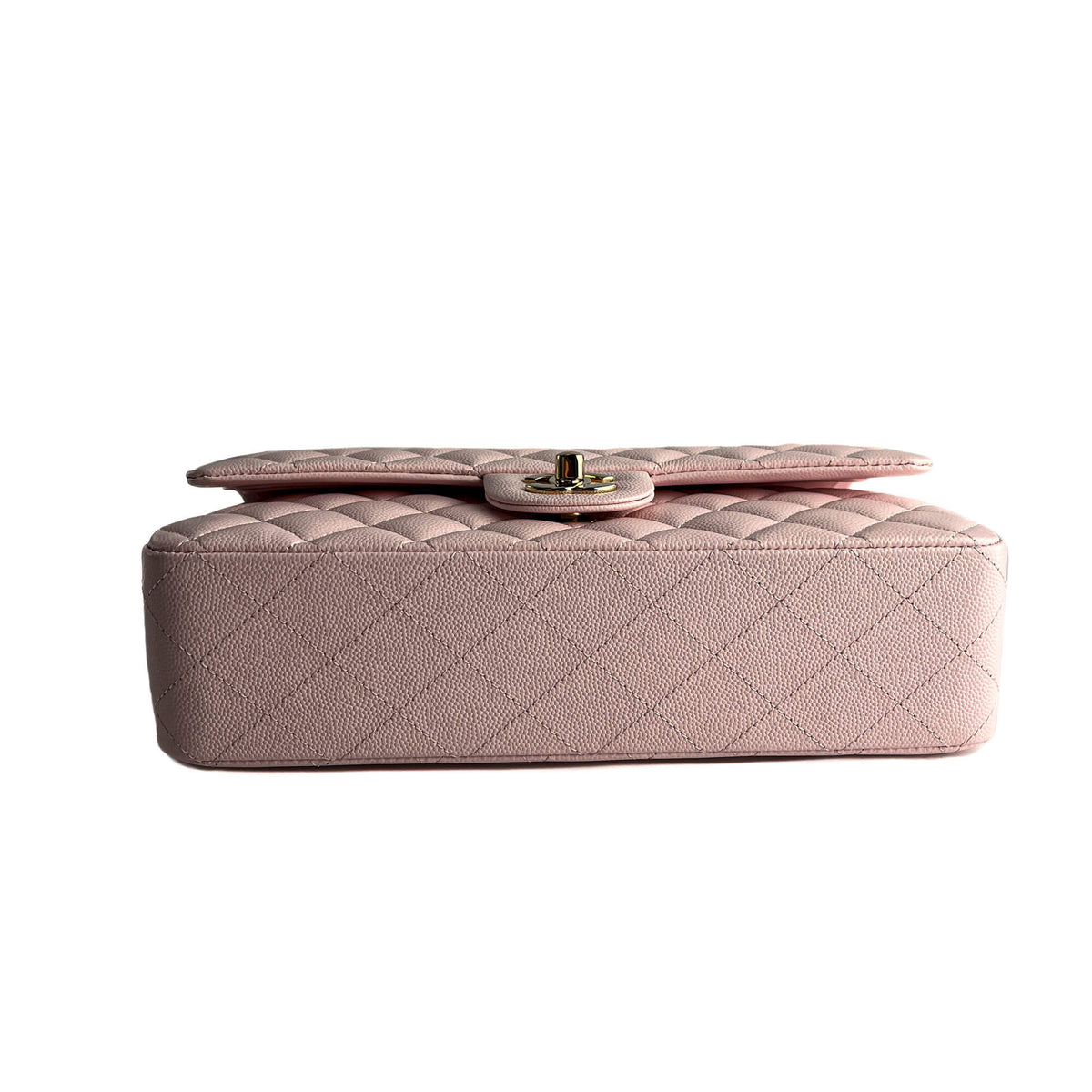 Second hand Chanel Classic Double Flap Medium Caviar Leather Matelassè Shoulder Bag 22S - Tabita Bags