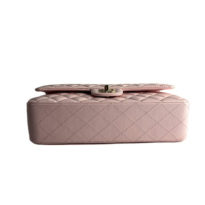 Second hand Chanel Classic Double Flap Medium Caviar Leather Matelassè Shoulder Bag 22S - Tabita Bags