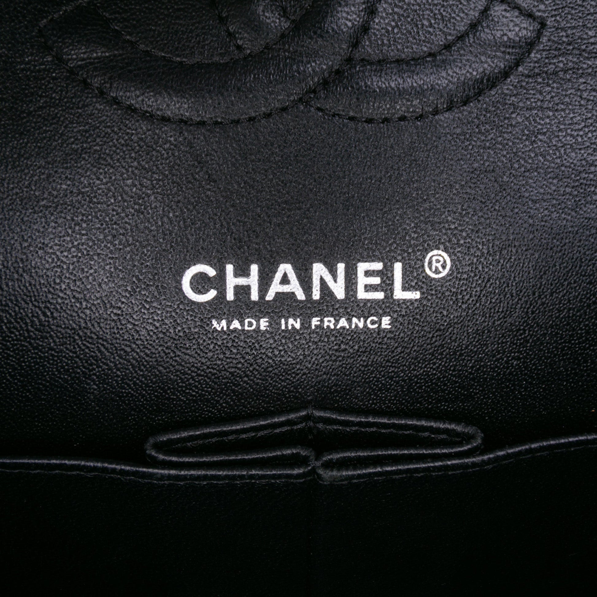 Second hand Chanel Classic Double Flap Medium Caviar Leather Matelassè Shoulder Bag Black - Tabita Bags