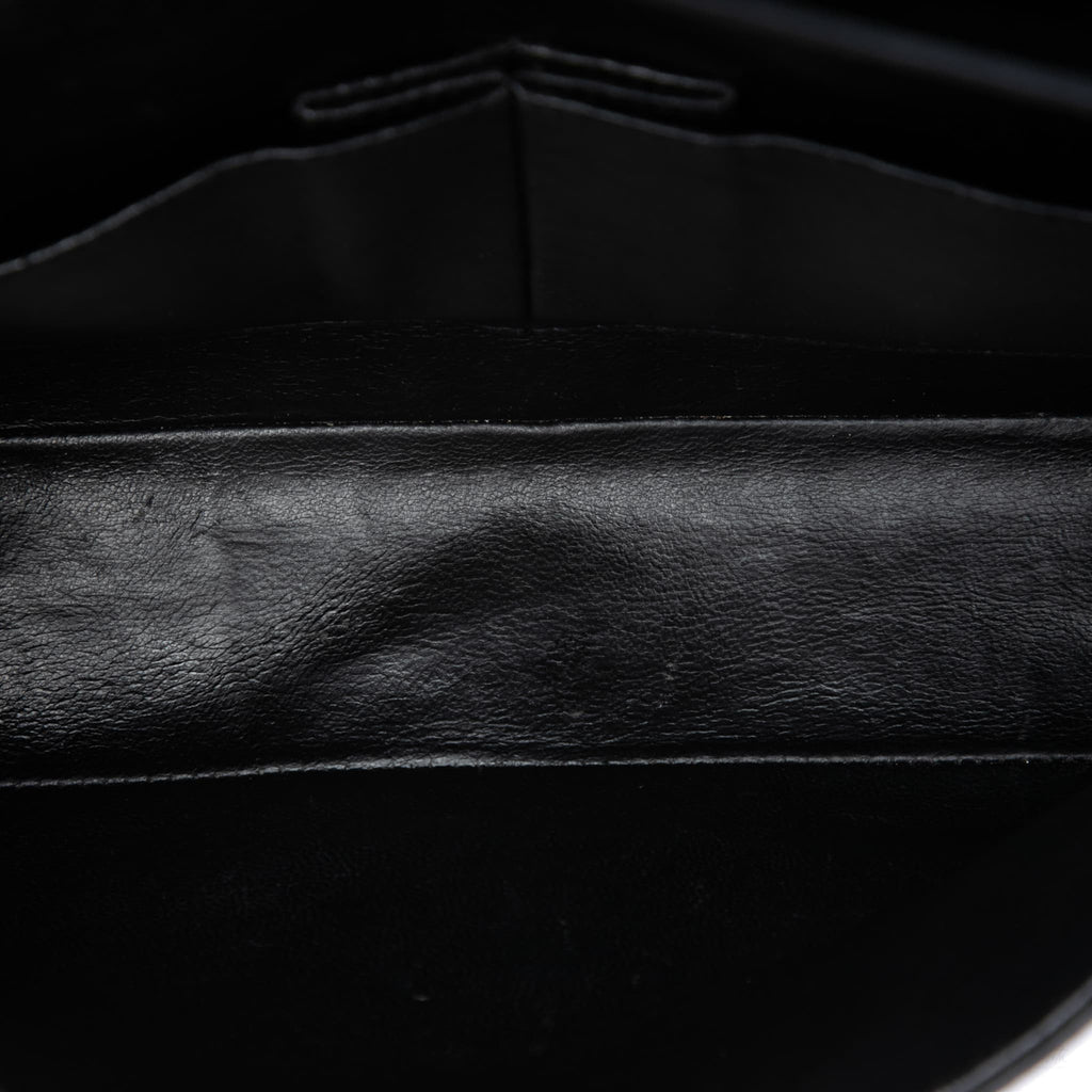 Second hand Chanel Classic Double Flap Medium Caviar Leather Matelassè Shoulder Bag Black - Tabita Bags