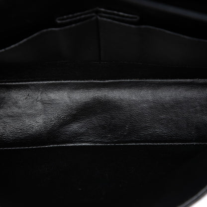 Second hand Chanel Classic Double Flap Medium Caviar Leather Matelassè Shoulder Bag Black - Tabita Bags