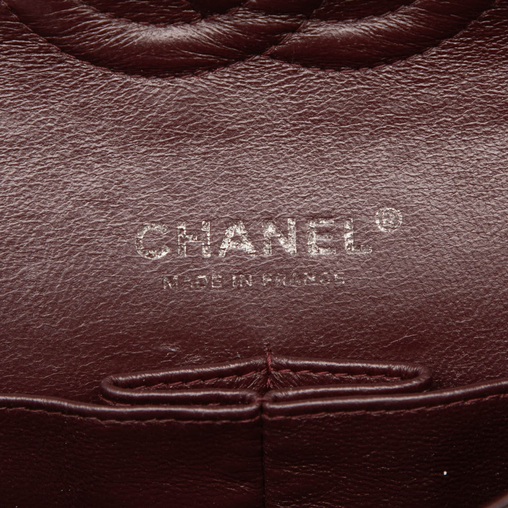 Second hand Chanel Classic Double Flap Medium Caviar Leather Matelassè Shoulder Bag Black - Tabita Bags
