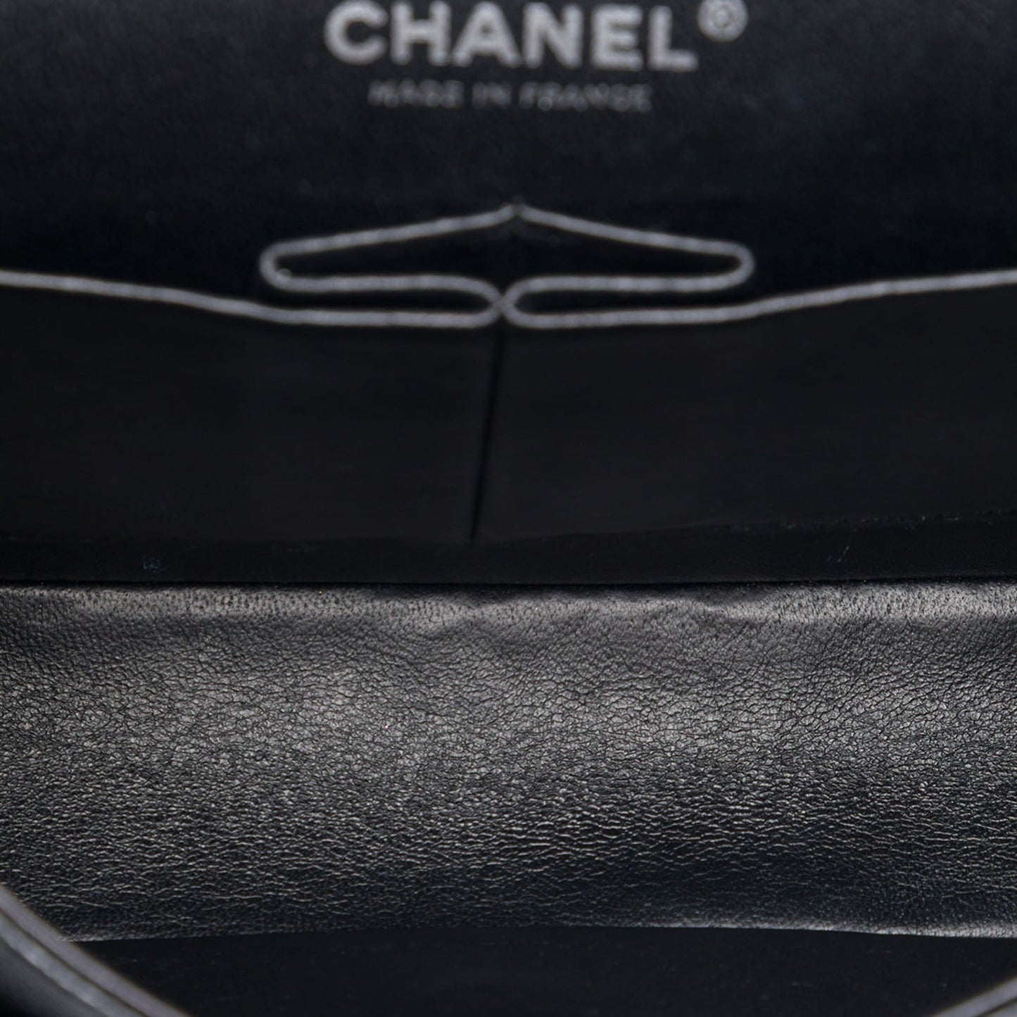 Second hand Chanel Classic Double Flap Medium Caviar Leather Matelassè Shoulder Bag Black - Tabita Bags