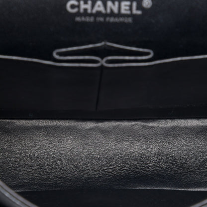Second hand Chanel Classic Double Flap Medium Caviar Leather Matelassè Shoulder Bag Black - Tabita Bags