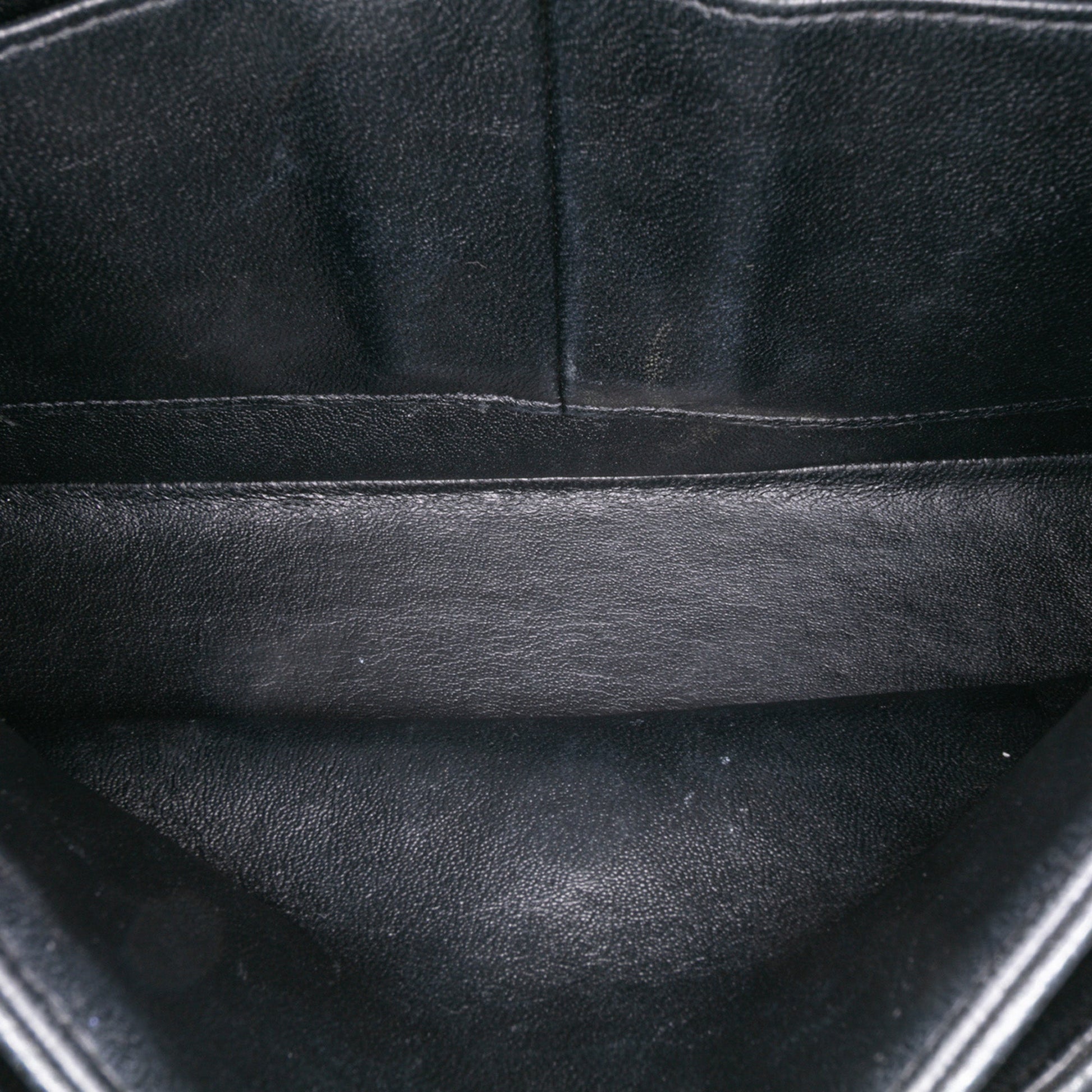 Second hand Chanel Classic Double Flap Medium Caviar Leather Matelassè Shoulder Bag Black - Tabita Bags