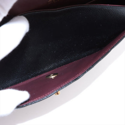 Second hand Chanel Classic Double Flap Medium Caviar Leather Matelassè Shoulder Bag Black - Tabita Bags