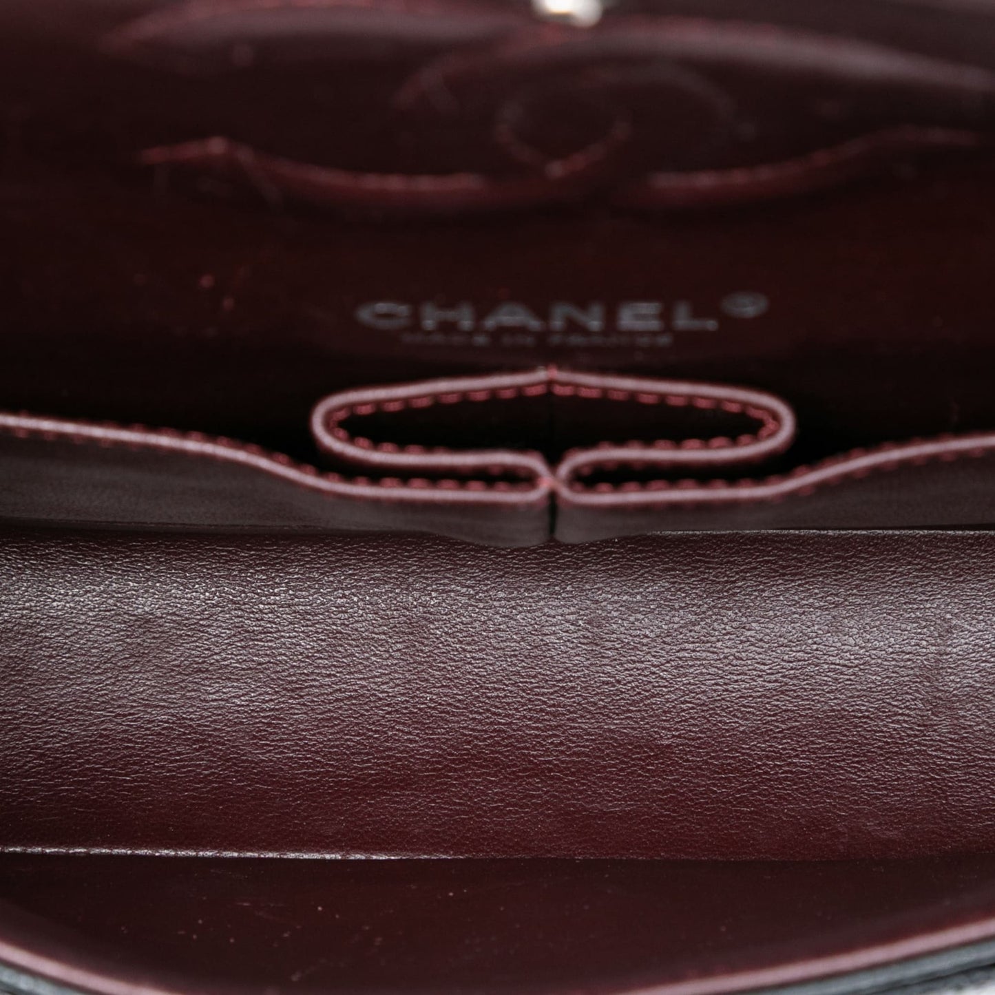 Second hand Chanel Classic Double Flap Medium Caviar Leather Matelassè Shoulder Bag Black - Tabita Bags