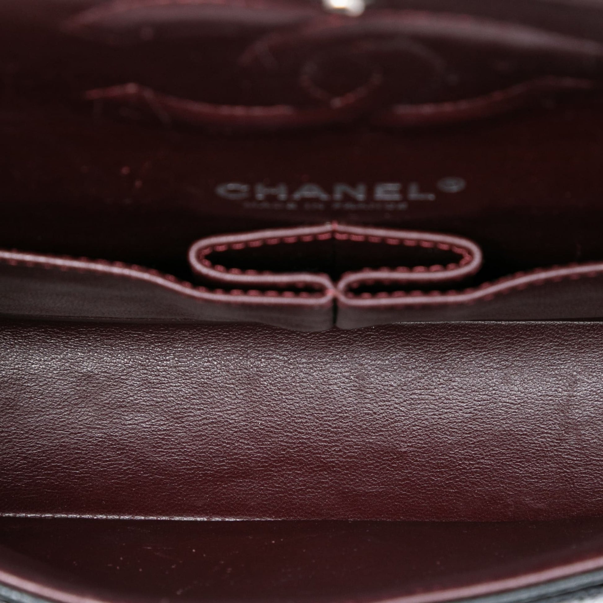 Second hand Chanel Classic Double Flap Medium Caviar Leather Matelassè Shoulder Bag Black - Tabita Bags