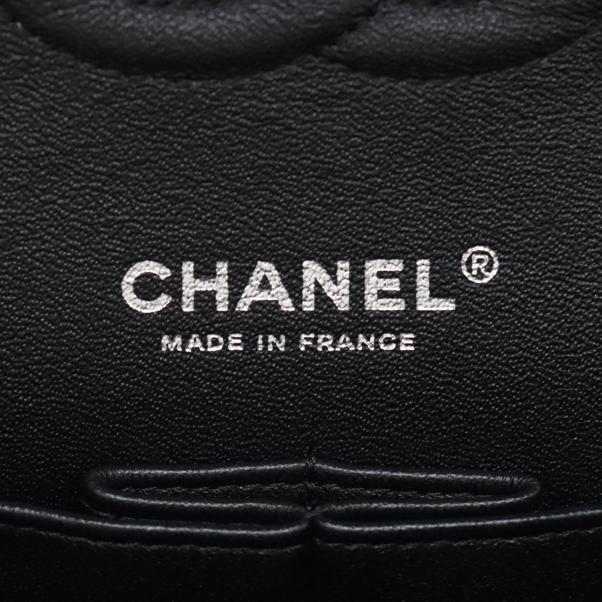 Second hand Chanel Classic Double Flap Medium Lambskin Leather Chevron Shoulder Bag Black - Tabita Bags
