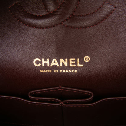 Second hand Chanel Classic Double Flap Medium Lambskin Leather Matelassè Shoulder Bag Black - Tabita Bags