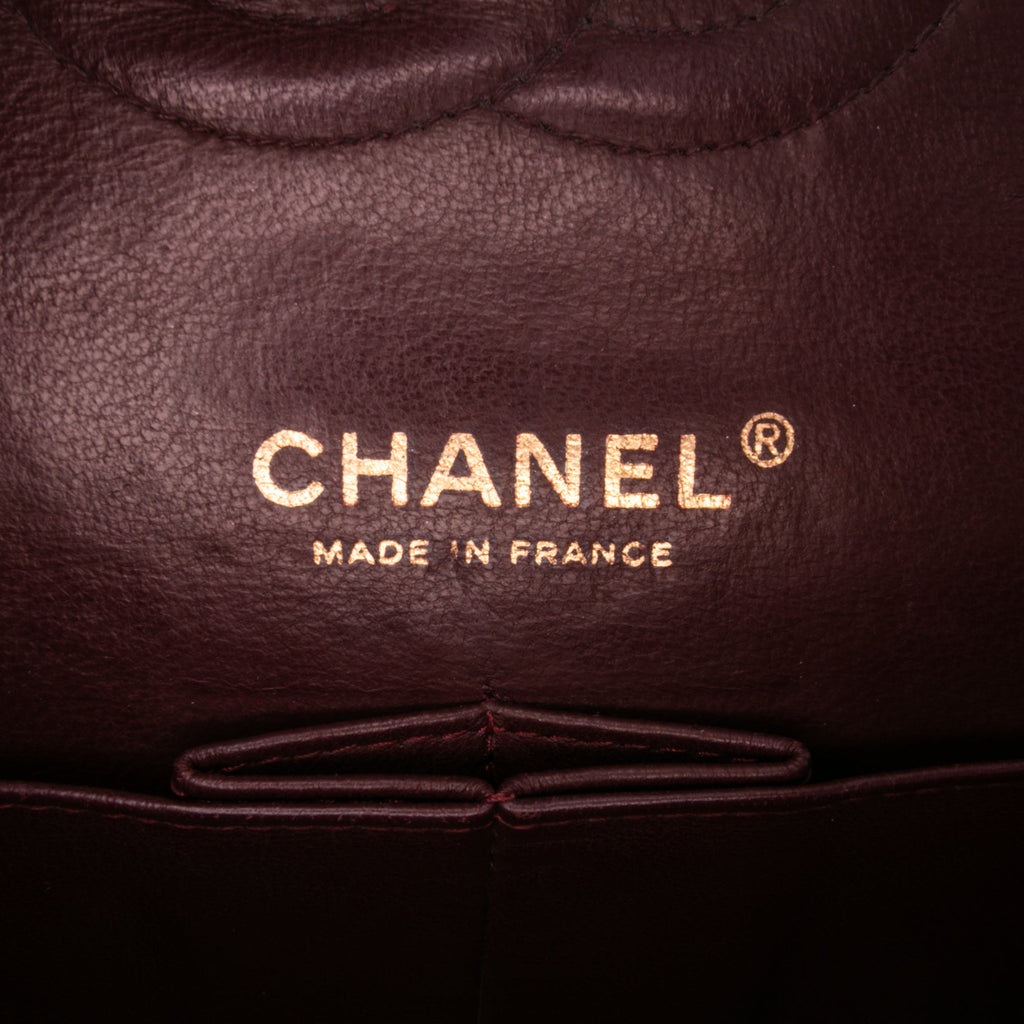 Second hand Chanel Classic Double Flap Medium Lambskin Leather Matelassè Shoulder Bag Black - Tabita Bags