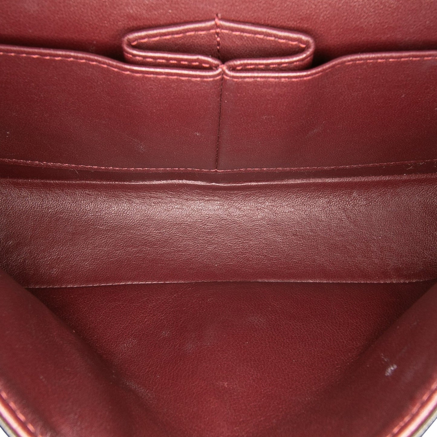 Second hand Chanel Classic Double Flap Medium Lambskin Leather Matelassè Shoulder Bag Black - Tabita Bags