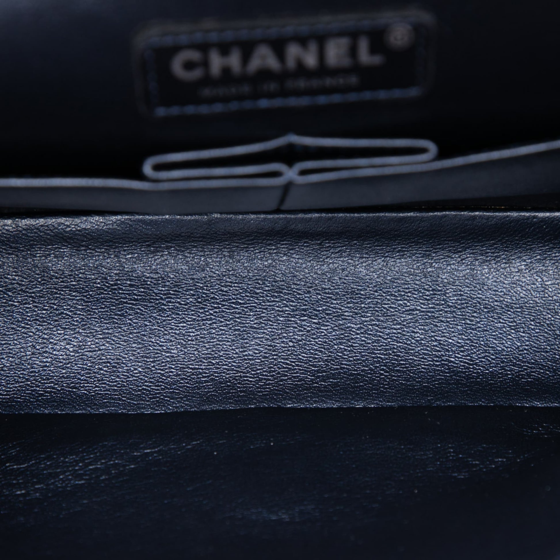 Second hand Chanel Classic Double Flap Medium Lambskin Leather Matelassè Shoulder Bag Blue - Tabita Bags