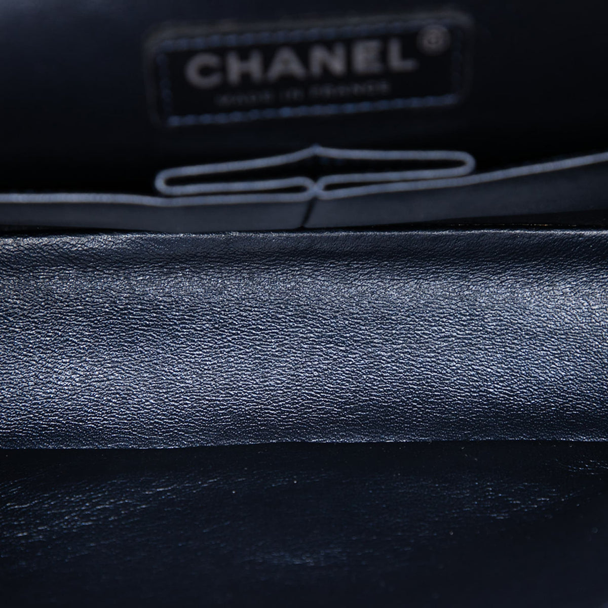 Second hand Chanel Classic Double Flap Medium Lambskin Leather Matelassè Shoulder Bag Blue - Tabita Bags