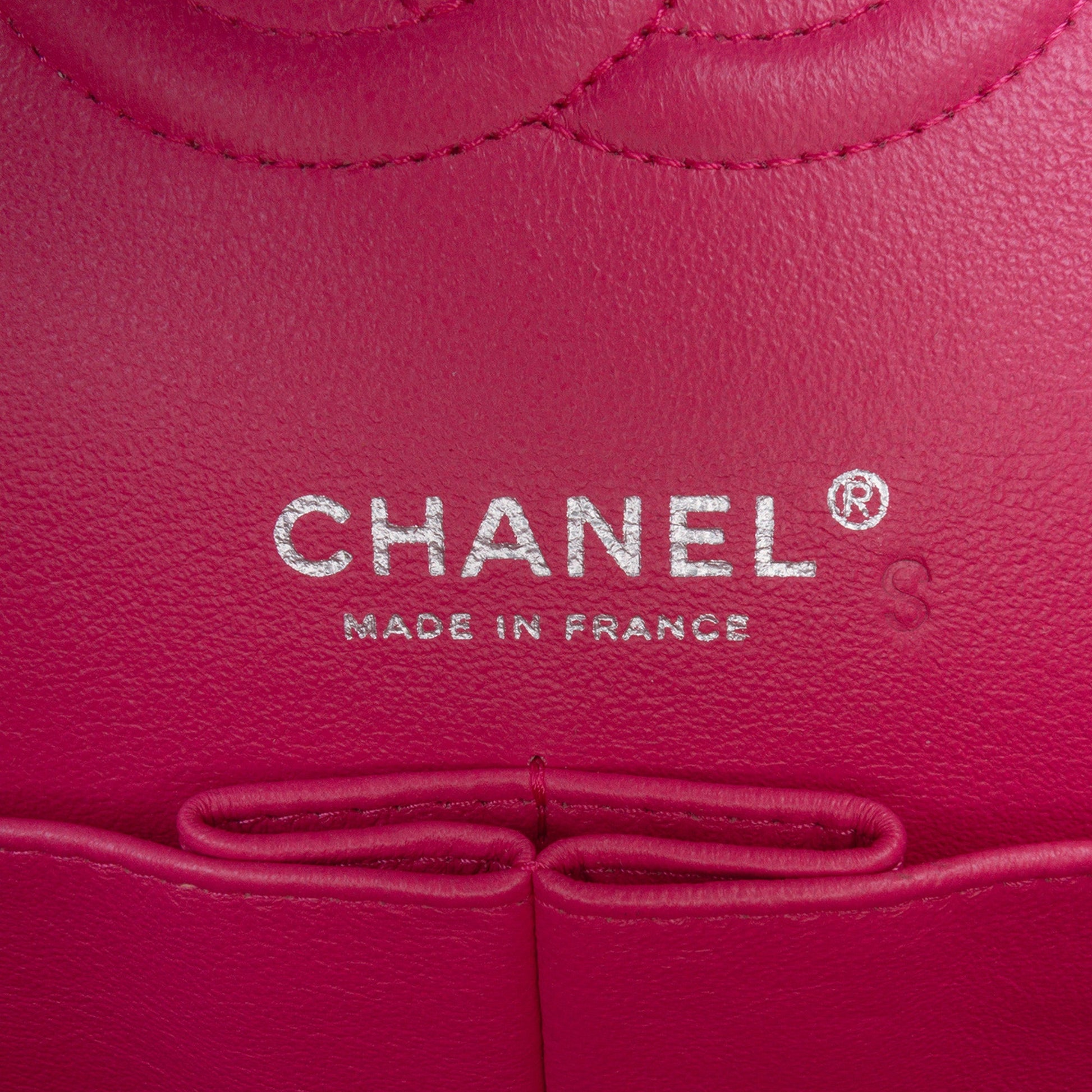 Second hand Chanel Classic Double Flap Medium Lambskin Leather Matelassè Shoulder Bag Pink - Tabita Bags
