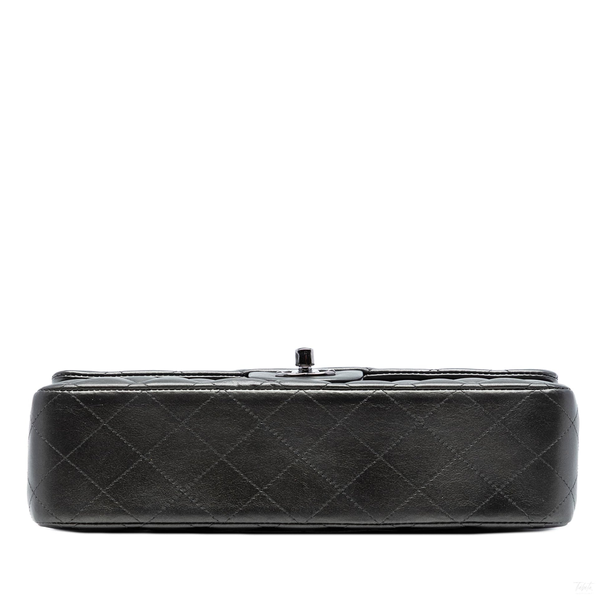 Second hand Chanel Classic Double Flap Medium Lambskin Leather Matelassè Shoulder Bag So Black - Tabita Bags